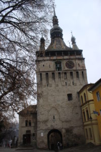 Torre con l'orologio vista da dentro la cittadella