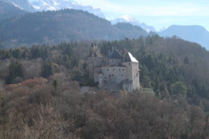 Castello di Menthon Saint-Bernand visto dalla strada