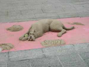 Grafton Street - una scultura di sabbia