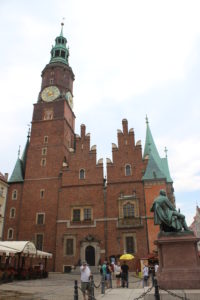 Fronte del Municipio di Wroclaw