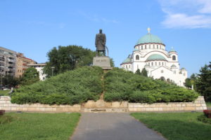 Vista d'insieme di Karadjordje e del Tempio di San Sava